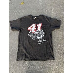 Kurt Busch NASCAR Graphic Tee Mens Large Black Haas Automation Racing